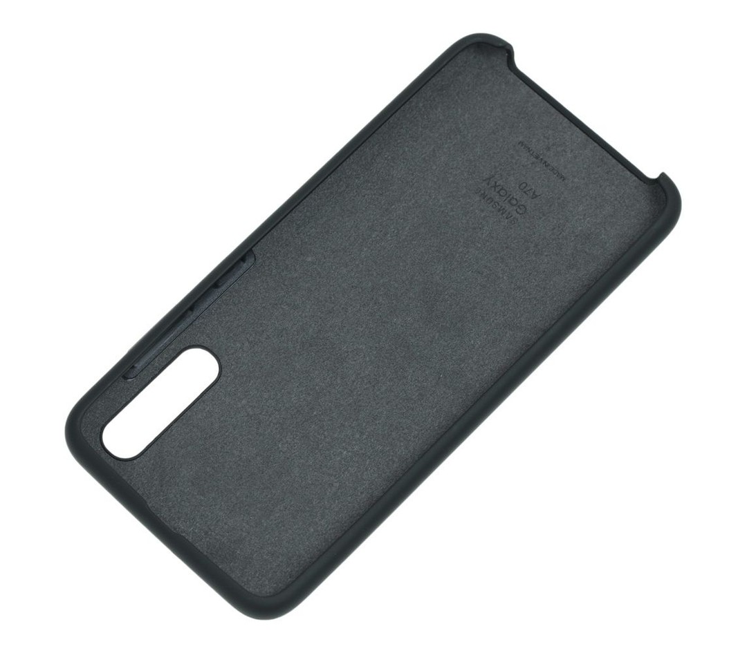 Накладка Silicone Case для Samsung A70/A70s (Black)-2