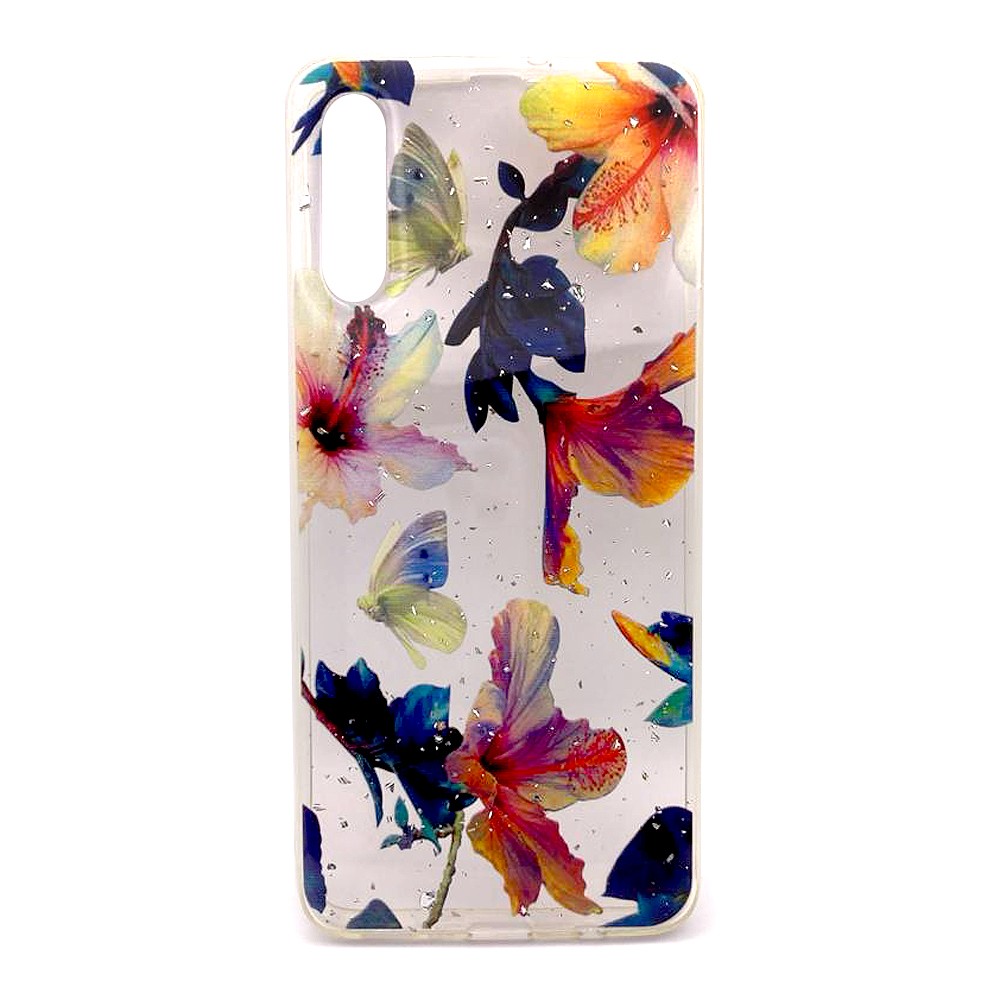 Накладка Glitter для Samsung A70 "Гербери"-0