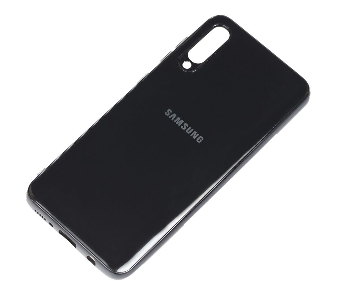 Силікон Glass Case Samsung A70 (чорний)-1