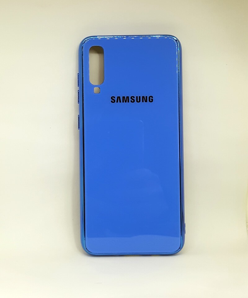 Силікон Glass Case Samsung A70 (синій)-0