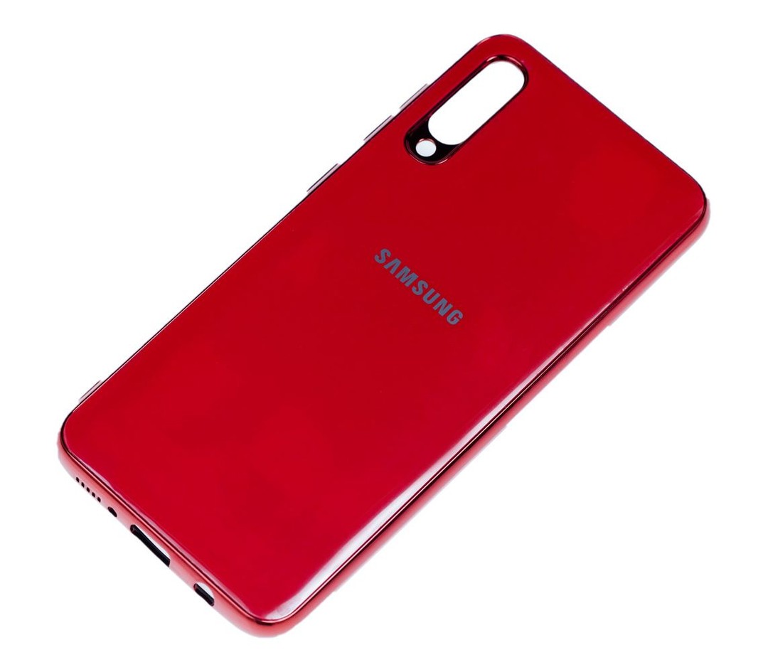 Силікон Glass Case Samsung A70 (червоний)-1