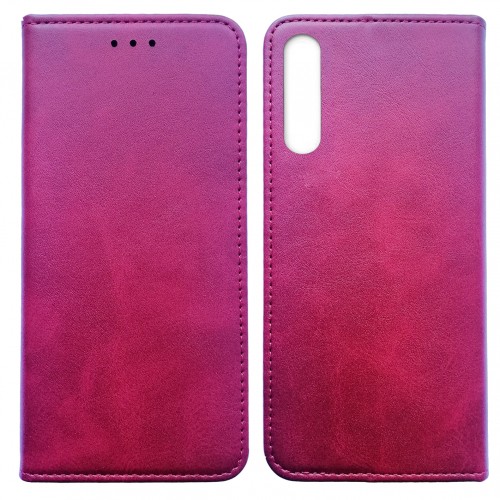 Книжка Black TPU Magnet для Samsung A70 рожева-0