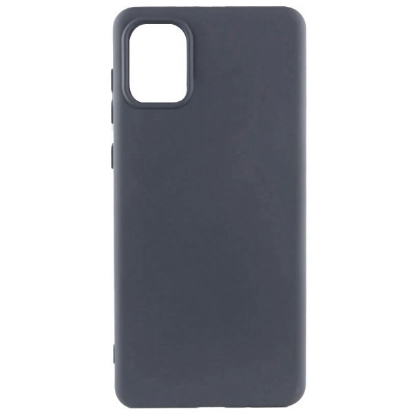 Silicone Cover Full without Logo (A) для Samsung A71 (Dark grey)-0