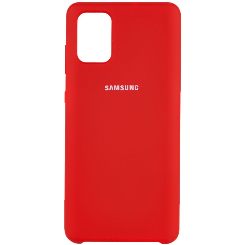 Чохол Silicone Cover для Samsung A71 Dark Red-0