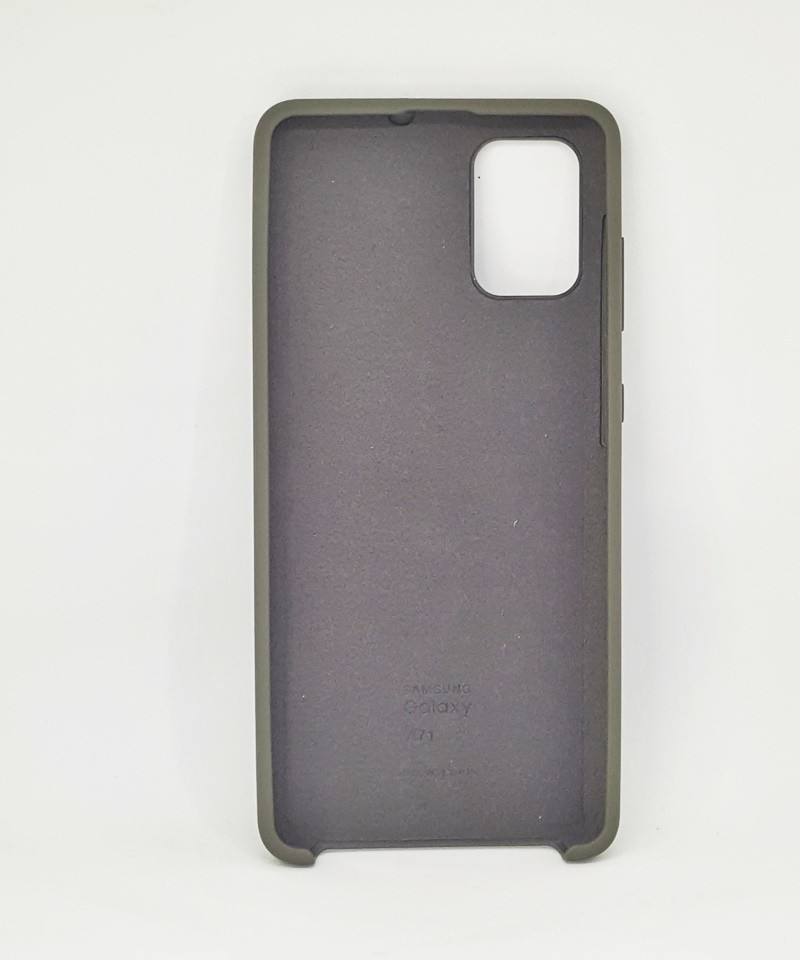 Чохол Silicone Cover для Samsung A71 Olive-1