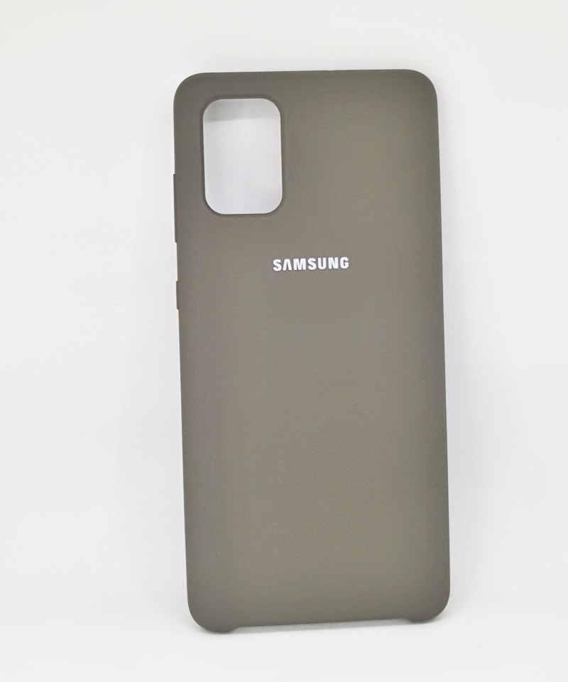 Чохол Silicone Cover для Samsung A71 Olive-0