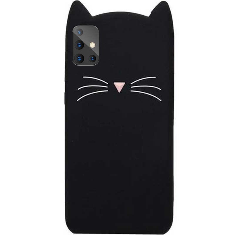 Накладка 3D Cat для Samsung A71 чорна-0