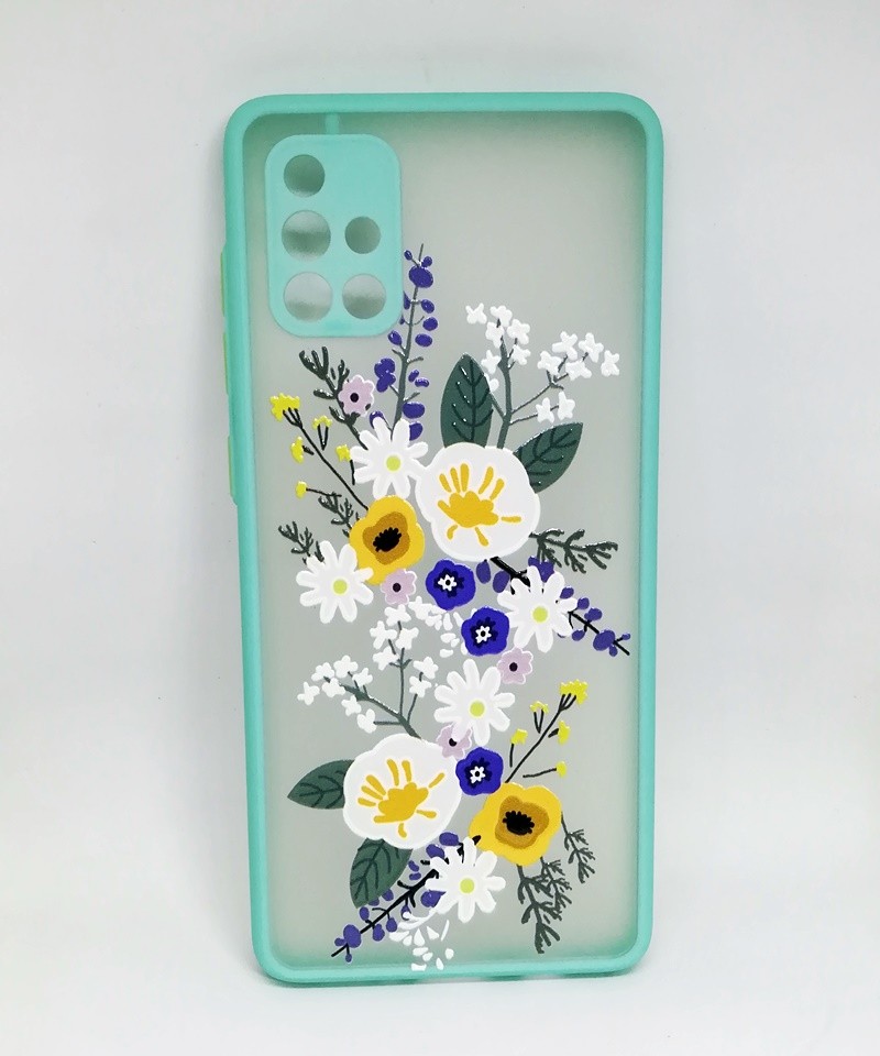 Накладка Totu Gingle Print для Samsung A71  Білі квіти-0