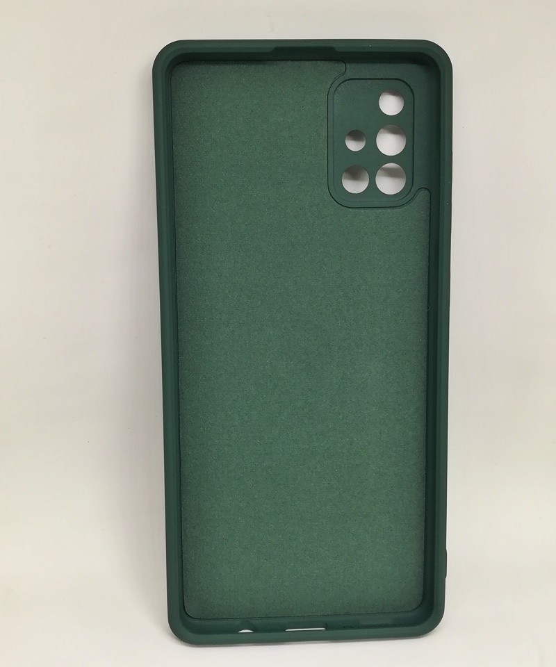 Накладка Candy Ring Full Camera для Samsung A71  (Pine green)-1
