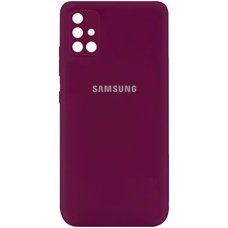 Silicone Cover My Color Full Camera (A) для Samsung A71 (Marsala)-0