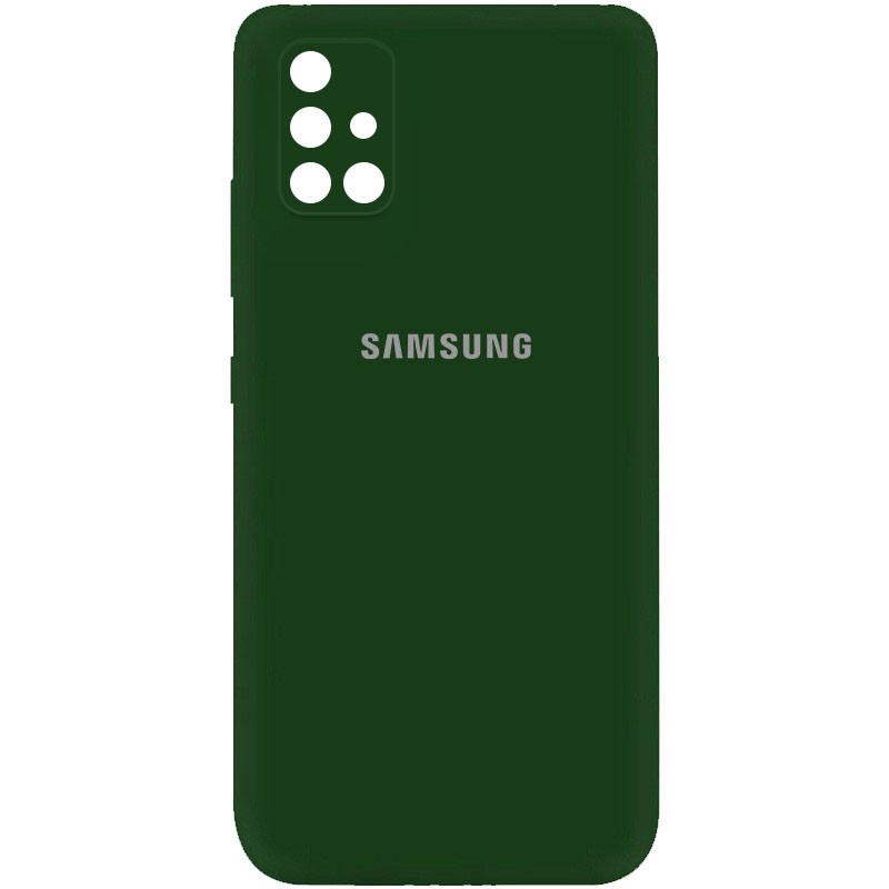 Silicone Cover My Color Full Camera (A) для Samsung A71 (Dark Green)-0