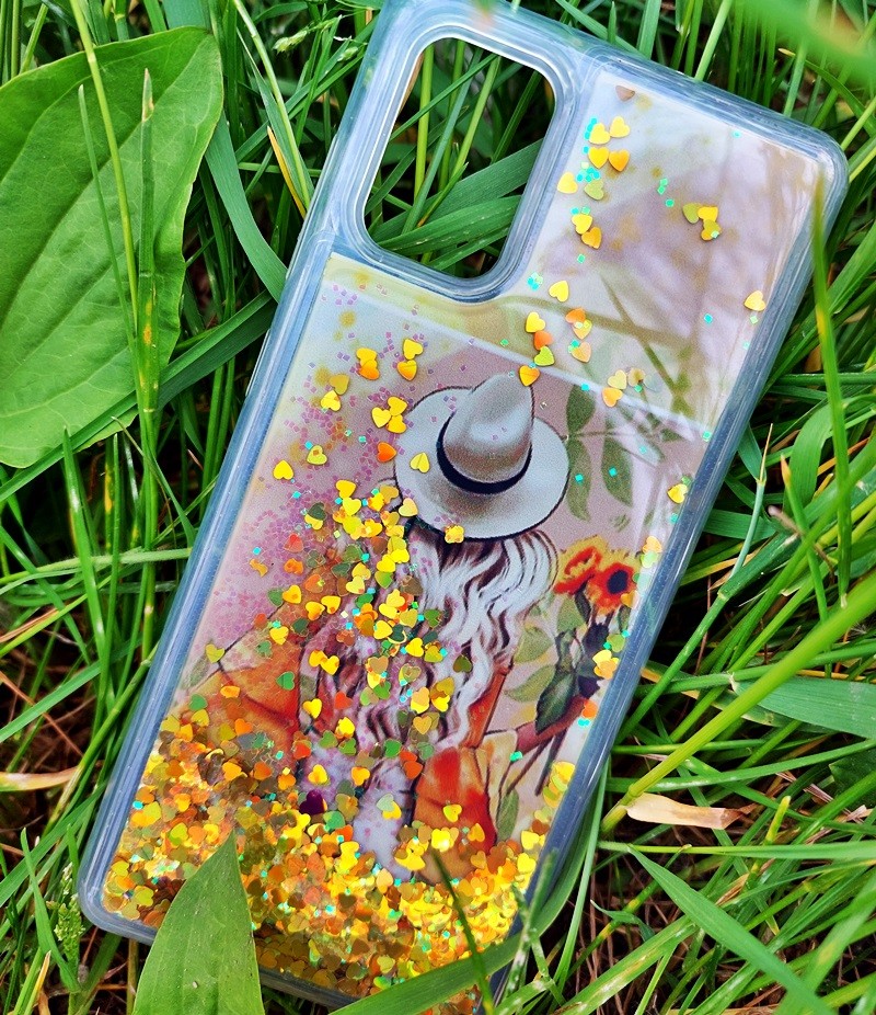 Накладка Fluid Painted для Samsung A71 "Соняшники" (переливається)-0