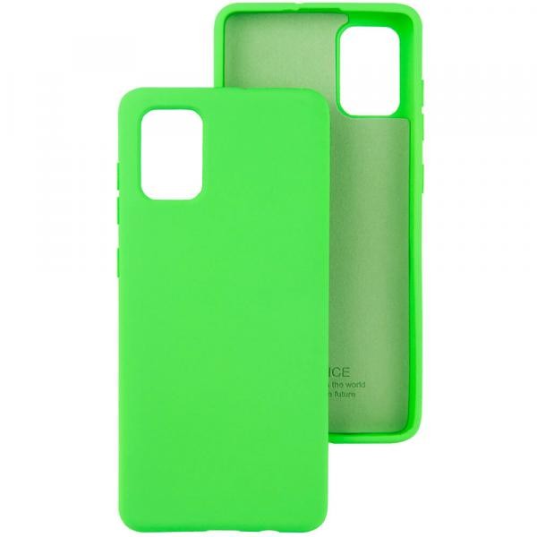 Silicone Cover Full without Logo (A) для Samsung A71 (Neon Green)-0