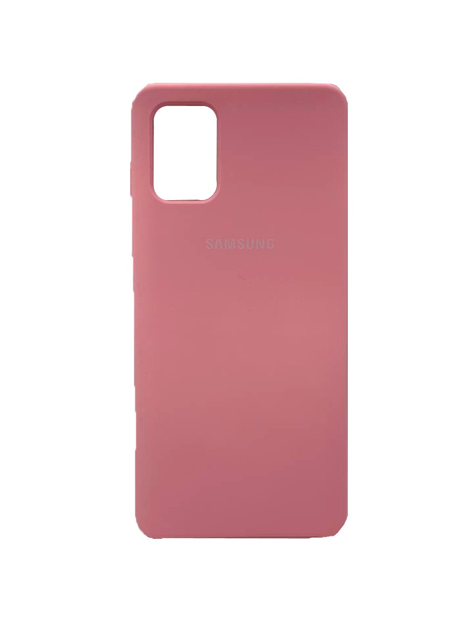 Silicone Case AAA для Samsung A71 Pink-0