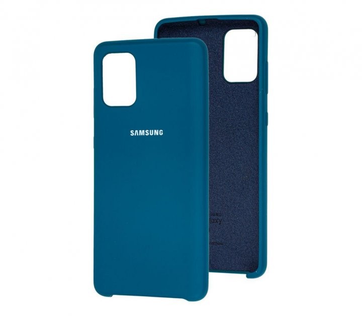 Silicone Case AAA для Samsung A71 Denim blue-0
