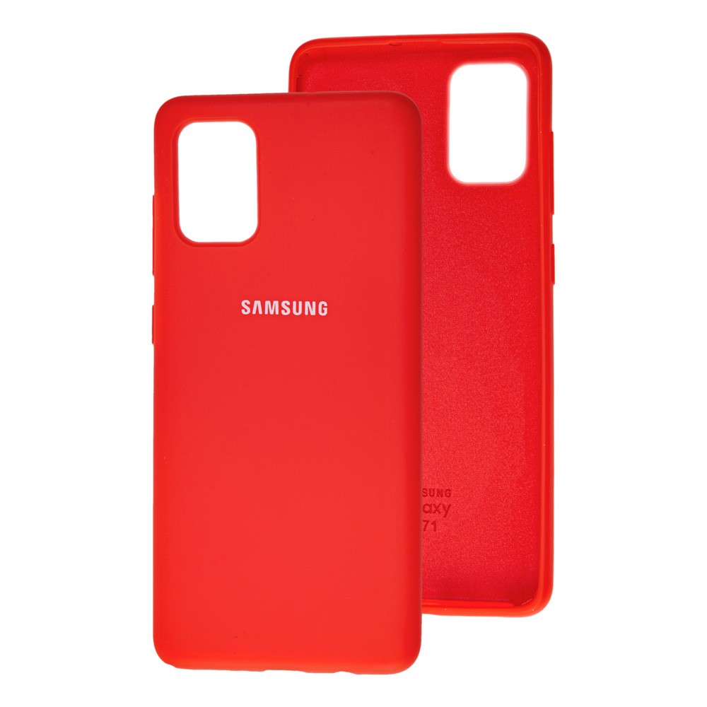 Silicone Cover full для Samsung A71 red-0