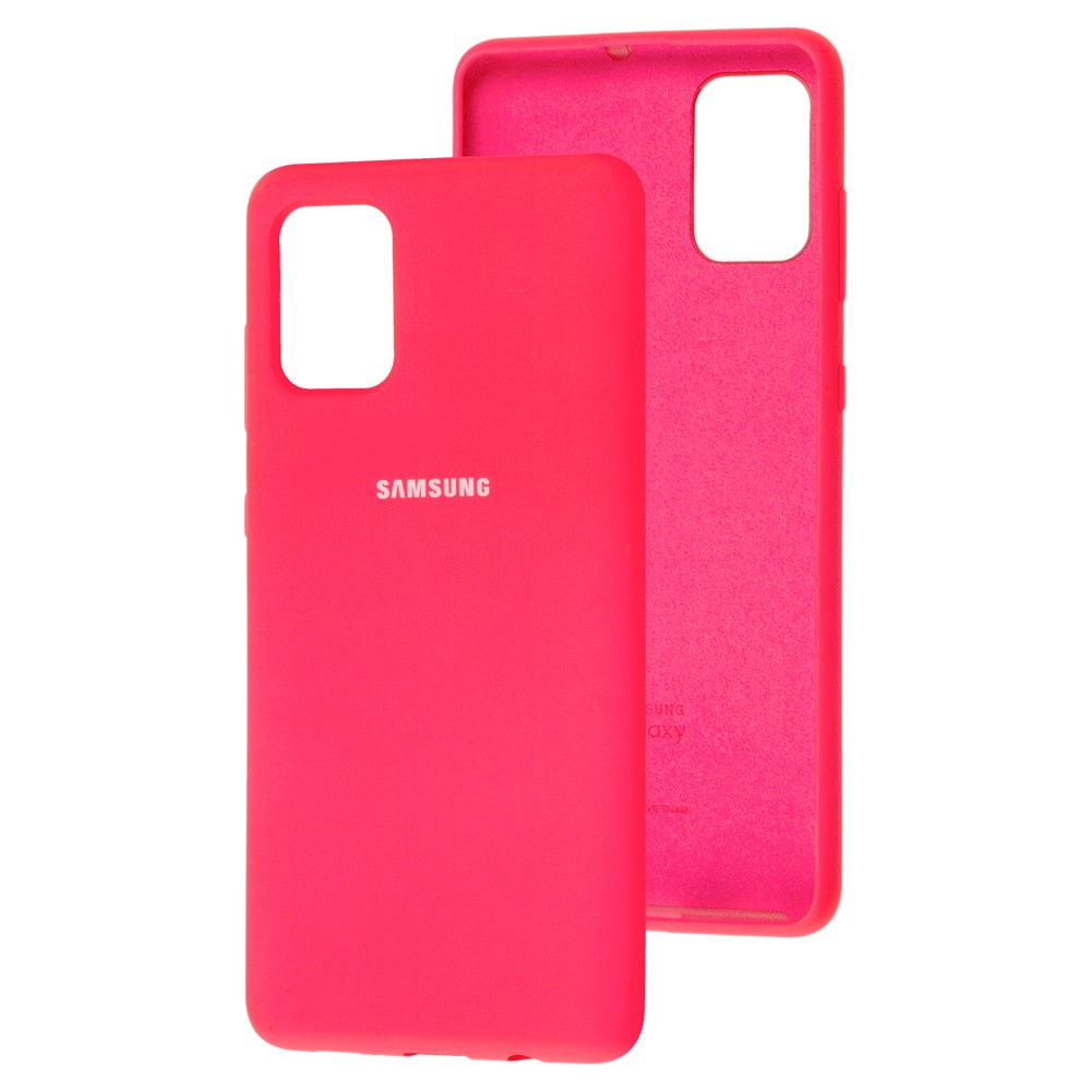 Silicone Cover full для Samsung A71 hot pink-0