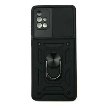 Накладка Camshield Black TPU для Samsung A71 з чорною шторкою-0