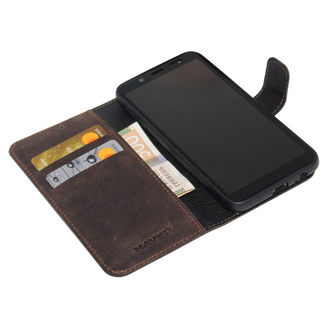 Книжка MAVIS Bring Joy для Samsung J6 Plus Dark brown-2