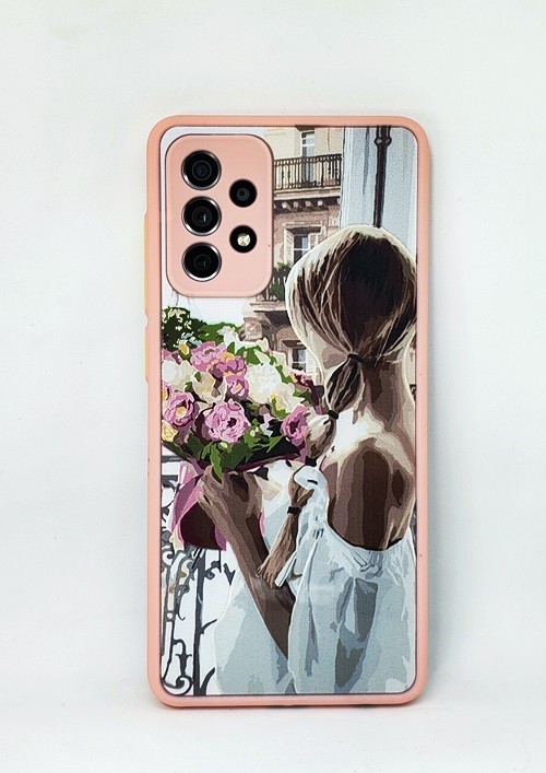 Накладка Totu Gingle Print для Samsung A52 Дівчина з квітами-0