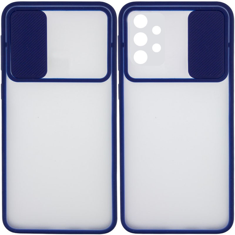 Накладка Camshield mate TPU для Samsung A72 4G синя шторка-0