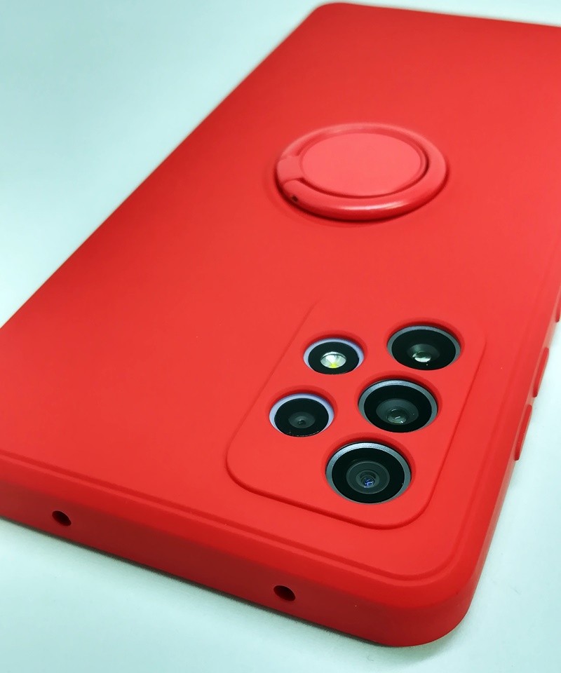 Накладка Candy Ring Full Camera для Samsung A72 (Red)-2