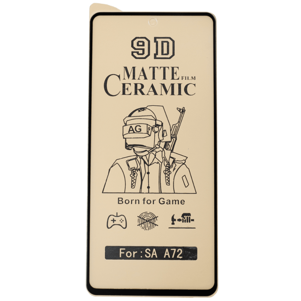 Гнучке скло Ceramic MATT для Samsung A72 матове з чорною рамкою-0