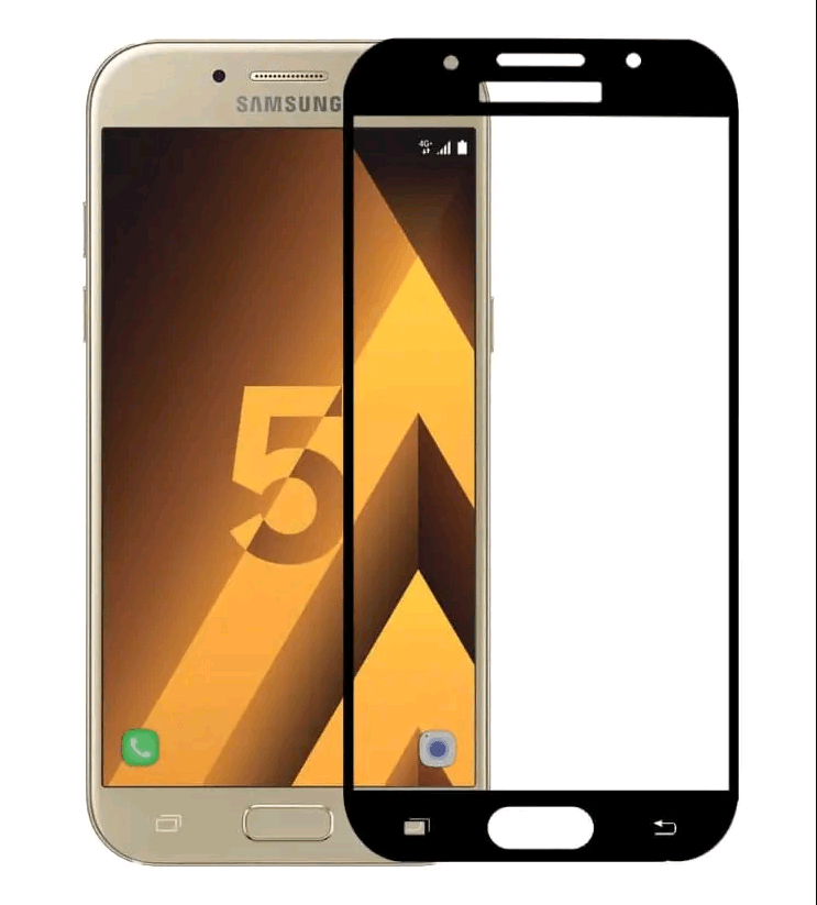 Захисне скло 6D OG Crown для Samsung A5 2017 A520 з чорною рамкою-0