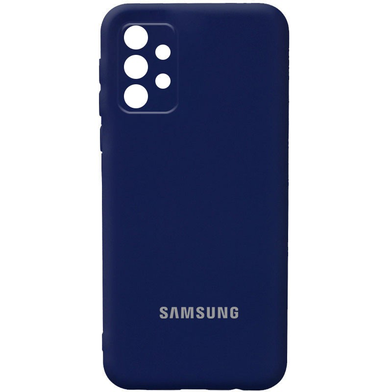 Silicone Cover Full Camera (AA) для Samsung A73 (Midnight blue)-0