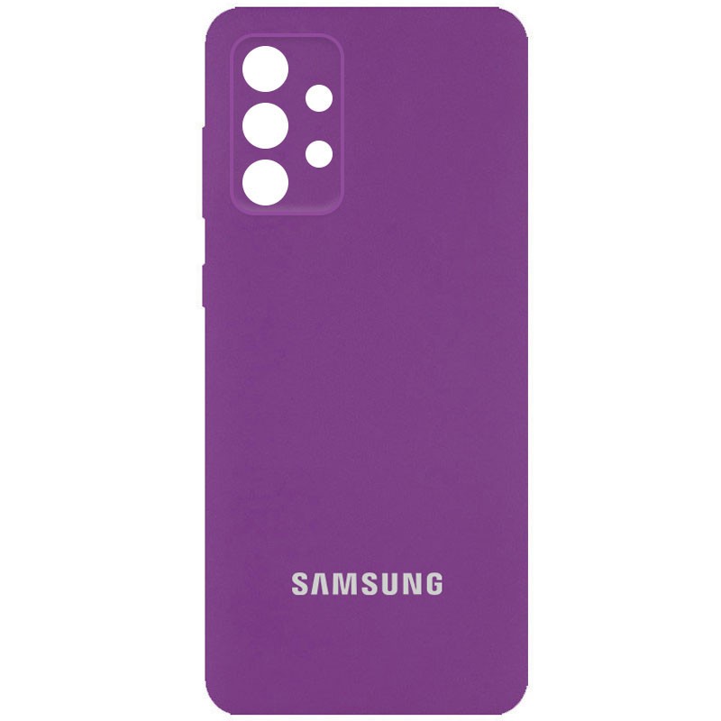 Silicone Cover Full Camera (AA) для Samsung A73 (Grape)-0