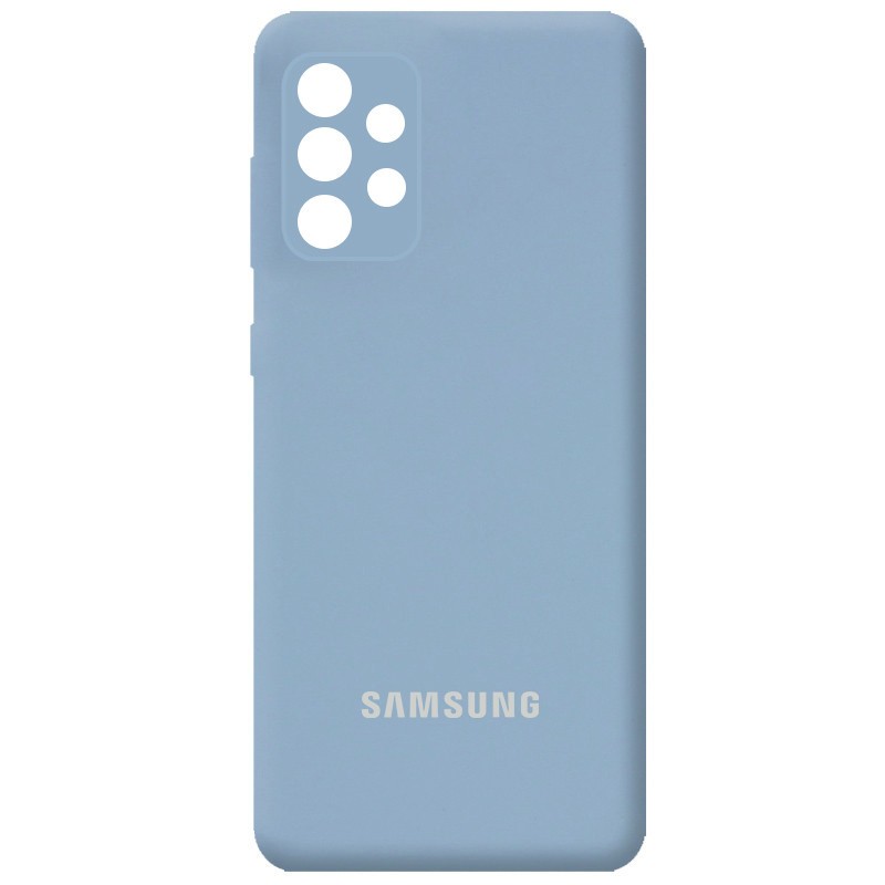 Silicone Cover Full Camera (AA) для Samsung A73 (Lilac blue)-0