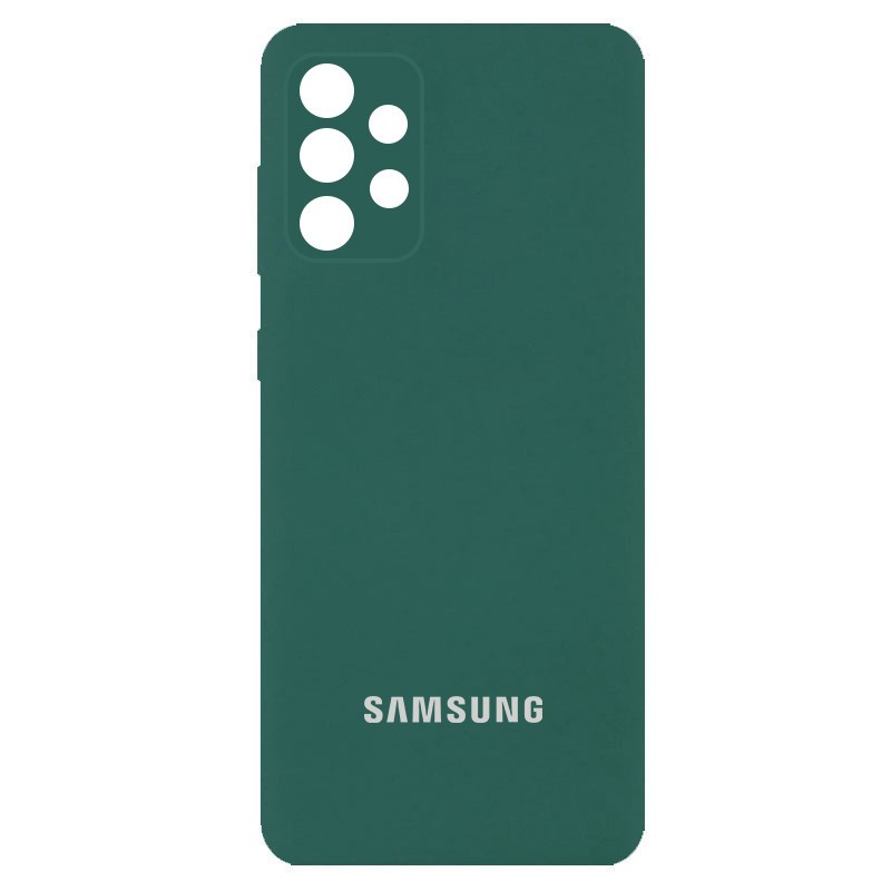 Silicone Cover Full Camera (AA) для Samsung A73 (Pine green)-0