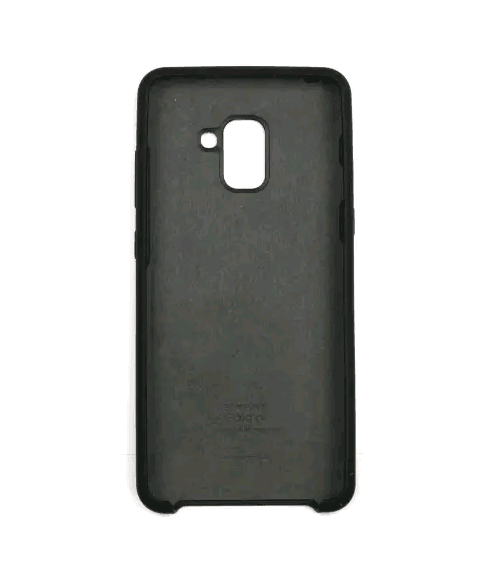 Silicone Case для Samsung A8 Plus (2018) (black)-1