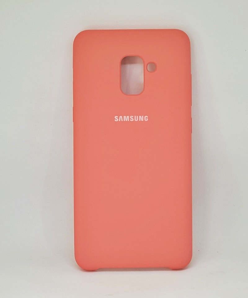 Silicone Case для Samsung A8 Plus (2018) (Begonia Red)-0