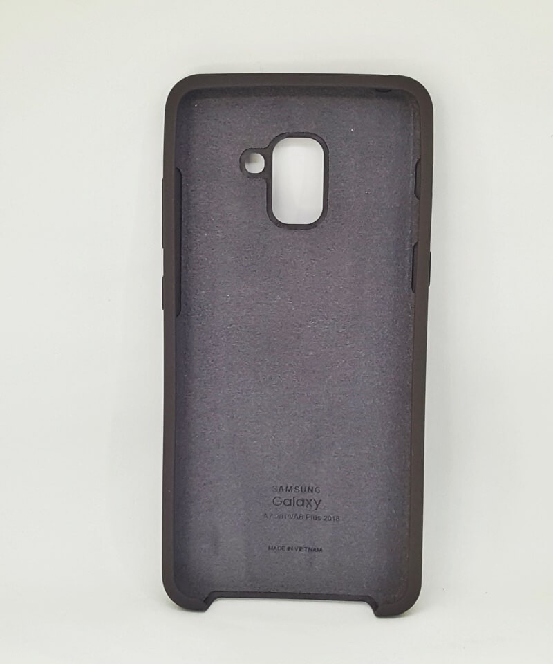 Silicone Case для Samsung A8 Plus (2018) (Cocao)-1