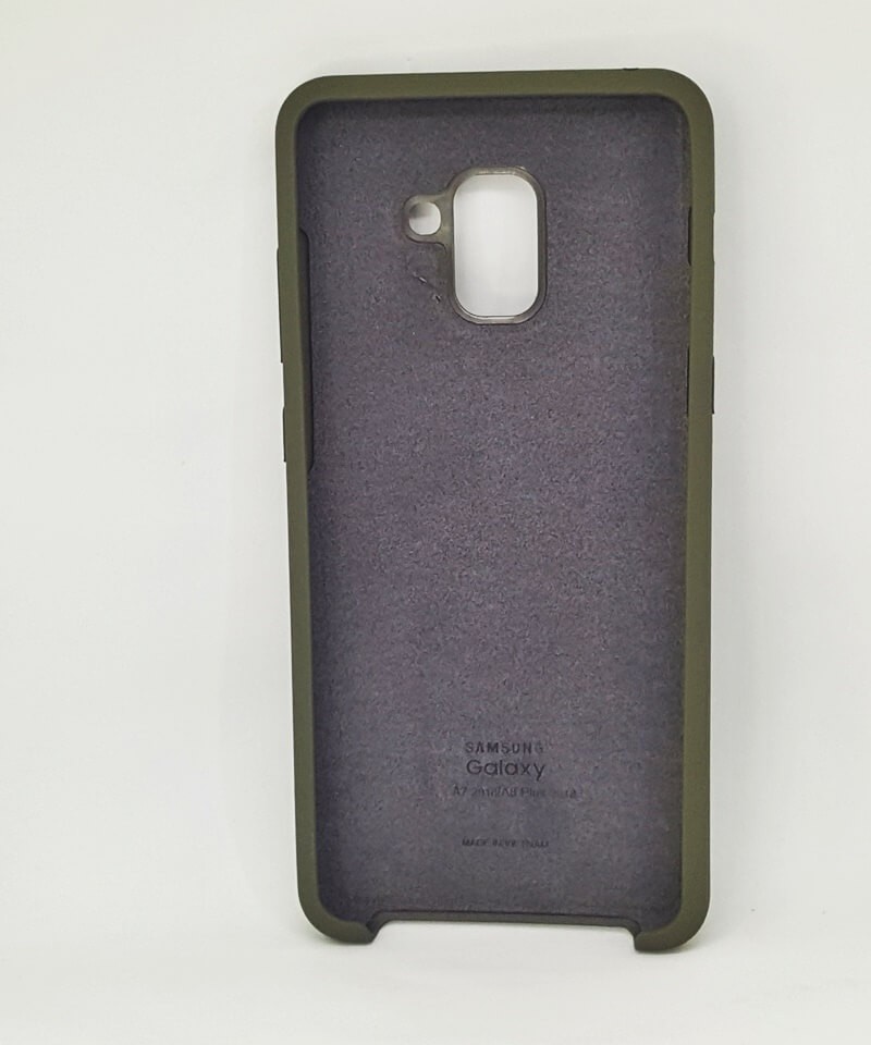 Silicone Case для Samsung A8 Plus (2018) (Dark Olive)-1