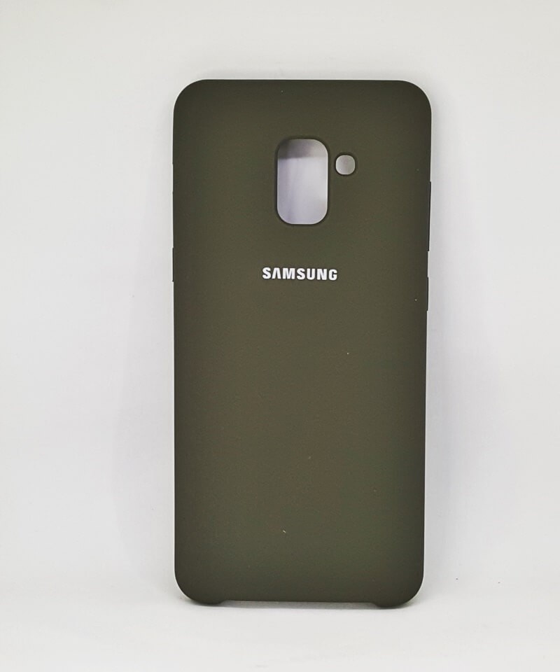 Silicone Case для Samsung A8 Plus (2018) (Dark Olive)-0