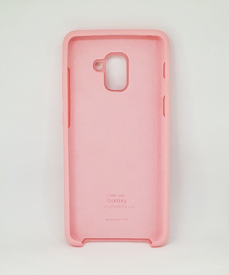 Silicone Case для Samsung A8 Plus (2018) (Pink (8))-1
