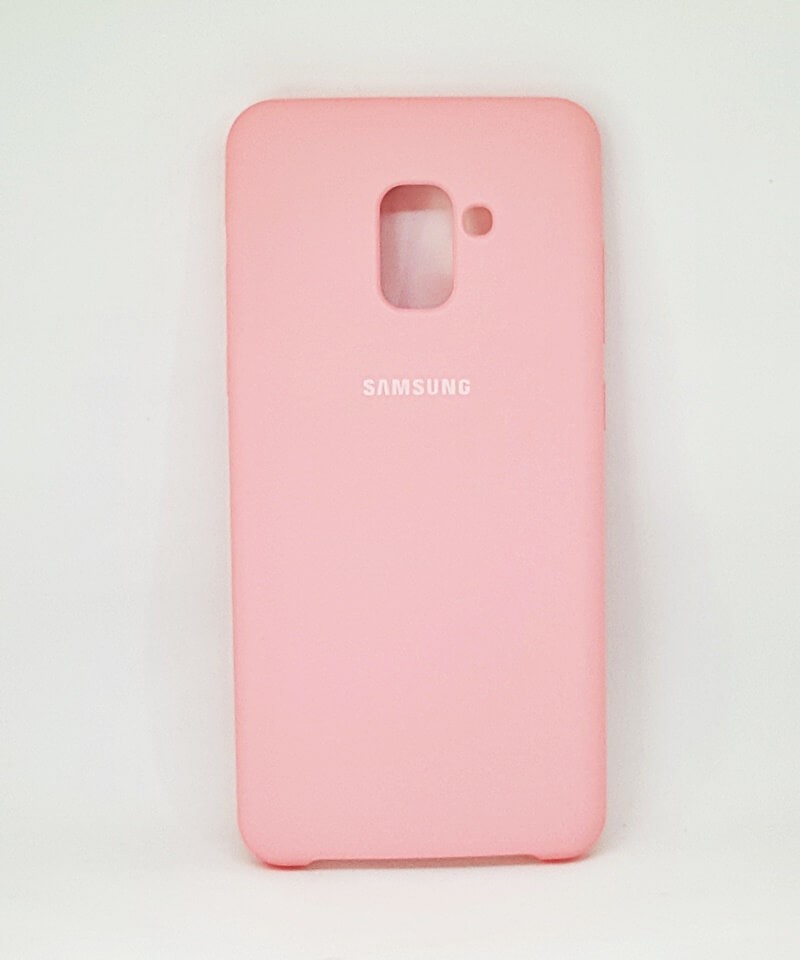 Silicone Case для Samsung A8 Plus (2018) (Pink (8))-0