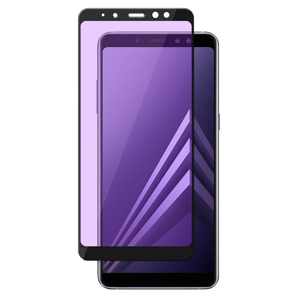 Захисне скло Eye Protection для Samsung A8 Plus з чорною рамкою матове (м`яка упаковка)-0