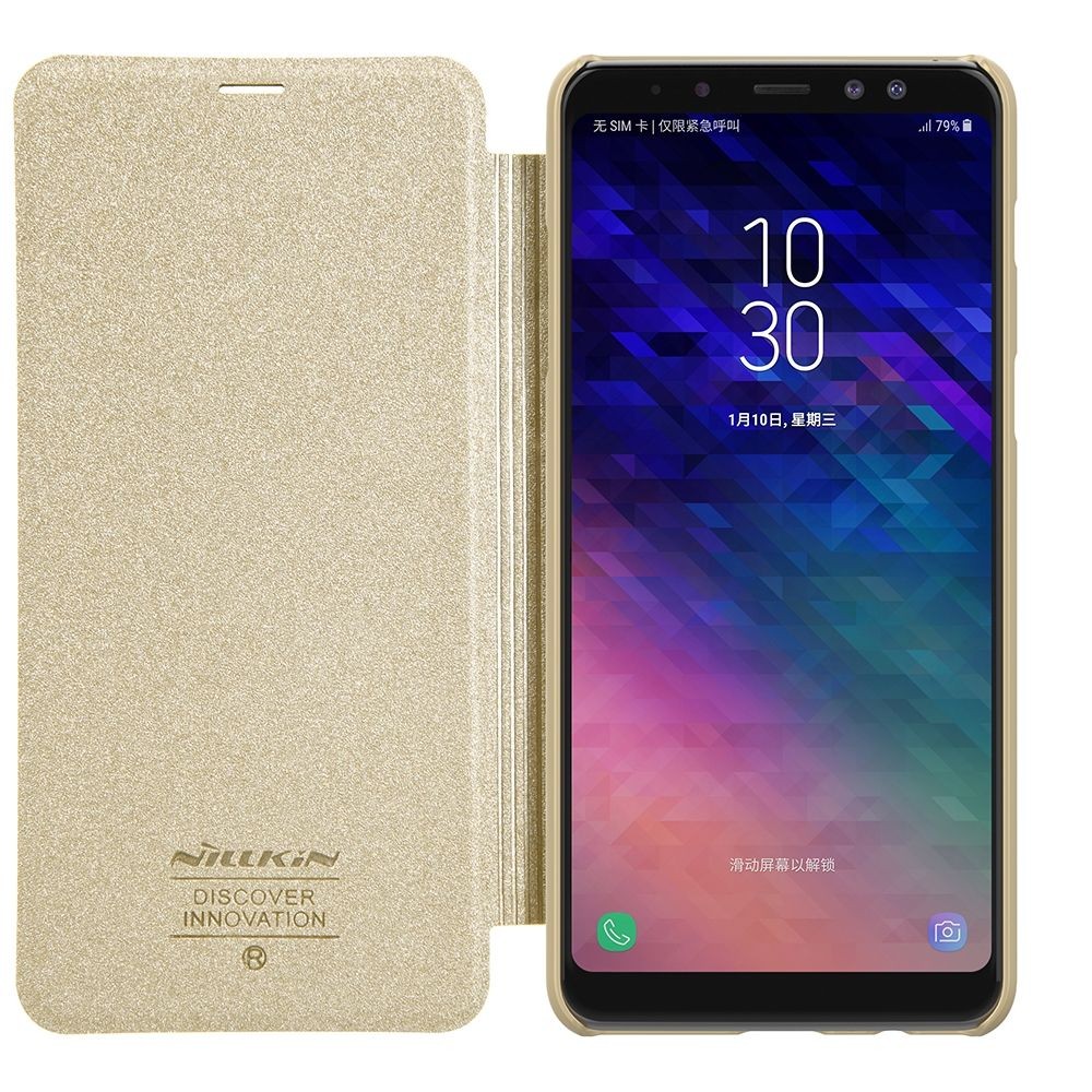 Книжка Nillkin для Samsung A8 Plus золота-2