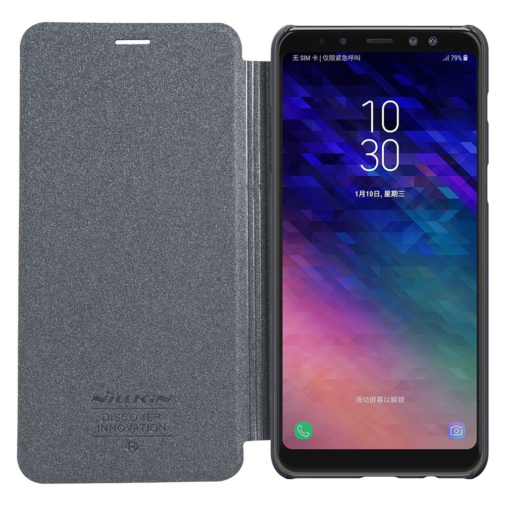 Книжка Nilkin для Samsung A8 Plus сіра-2