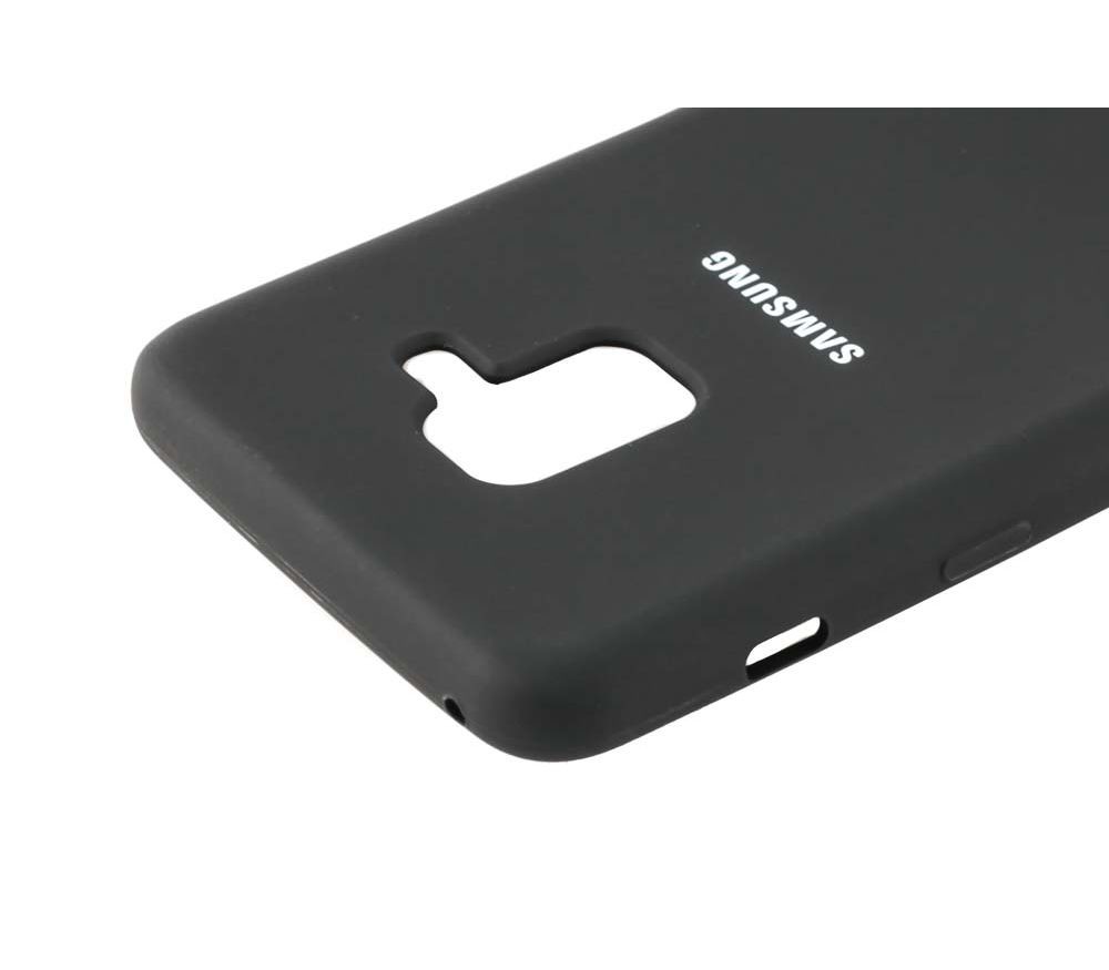 Накладка для Samsung A8 Plus (2018)  Silicone Case (black)-1
