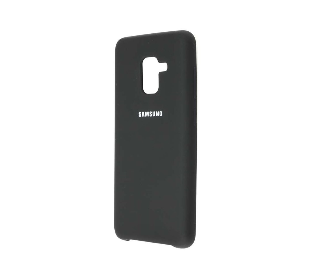 Накладка для Samsung A8 Plus (2018)  Silicone Case (black)-0