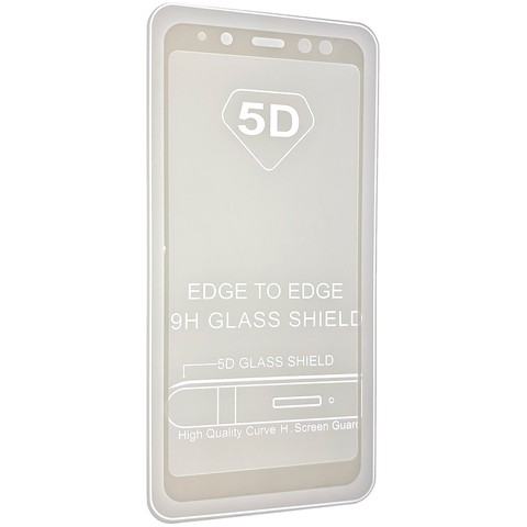 Захисне скло для SAMSUNG A8 (2018) / A530 (Біла рамка)-0