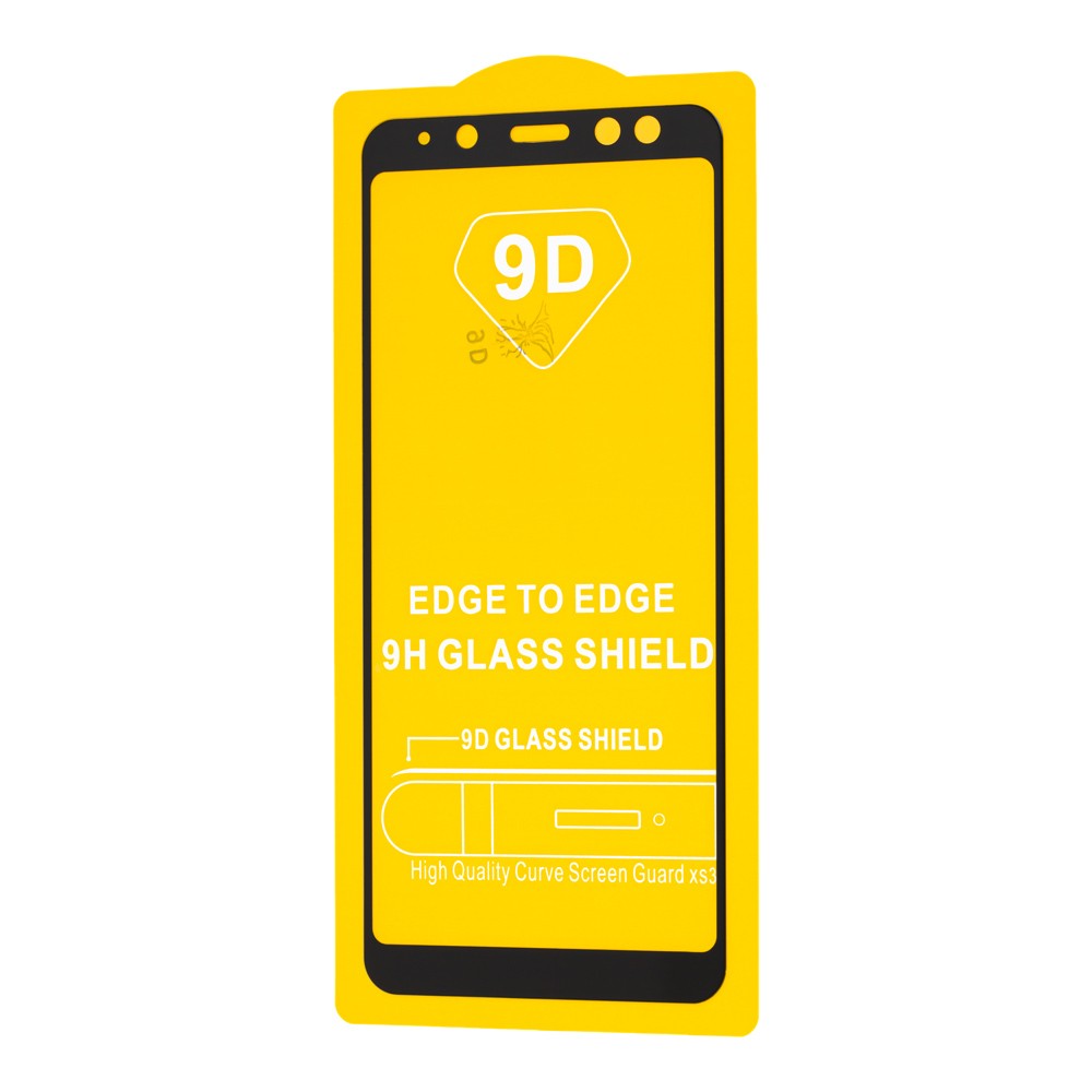 Захисне скло Full Glue для Samsung A8 (2018) з чорною рамкою-0