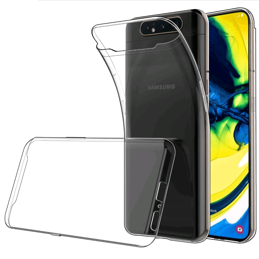 Накладка Premium для Samsung A80/A90 прозорий силікон-0