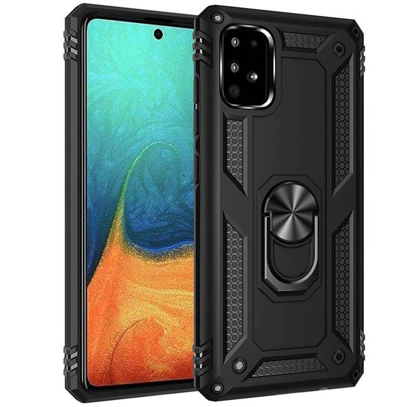 Накладка під магнітний тримач Serge Ring для Samsung S10 Lite/A91 (Чорний)-0