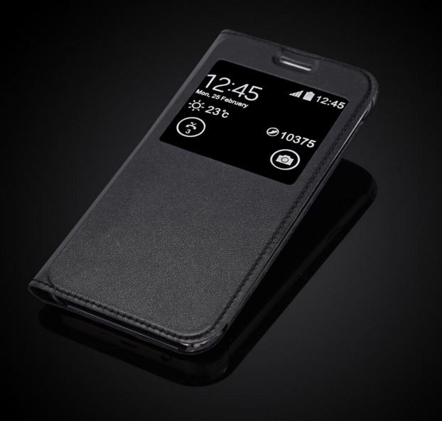 Книжка clear view cover для Samsung J1 Ace J110 чорна-0