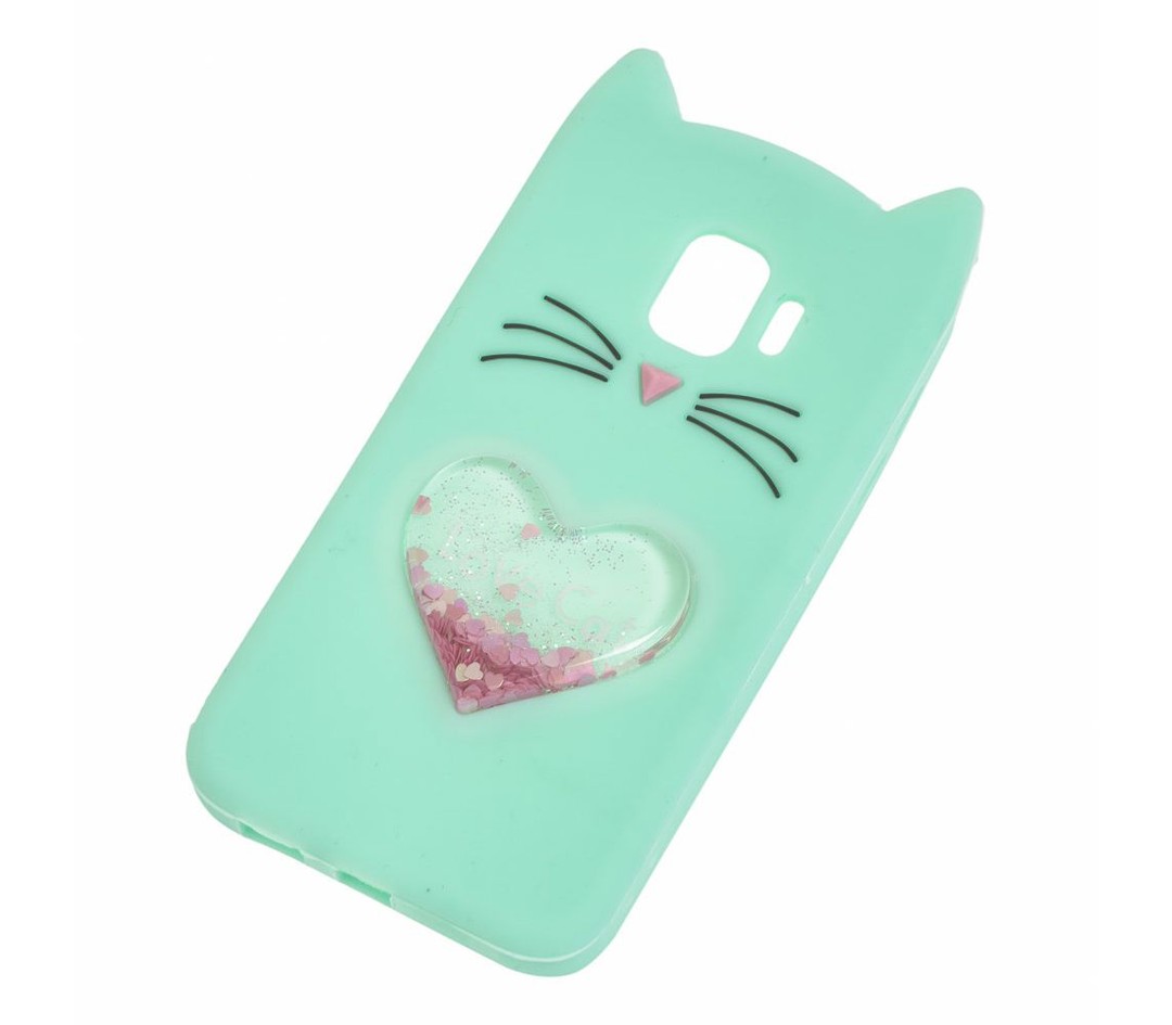 Накладка Cat 3D Heart для Samsung J2 Core (J260)  м`ятна-1